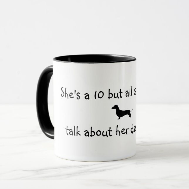 Caneca Fala Sobre Seu Dachshund (Frente Esquerda)