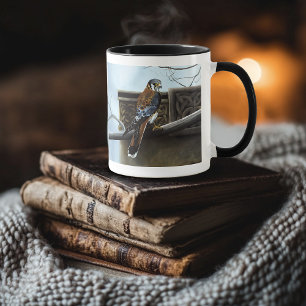 Caneca Falcão Americano Kestrel Nó Celta Vida Selvagem