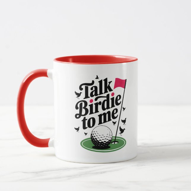 Caneca Fale com Birdie para mim Um jogo de golfe engraçad (Esquerda)