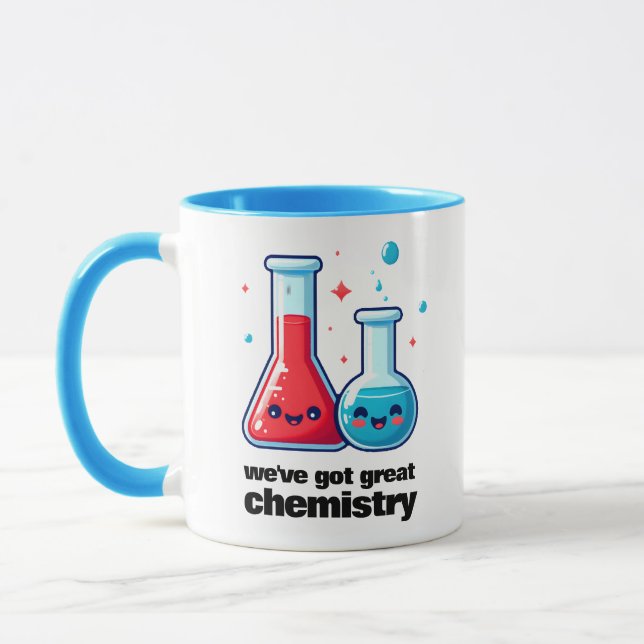 Caneca Fale e tubo bonitos Temos Química de Excelente (Esquerda)