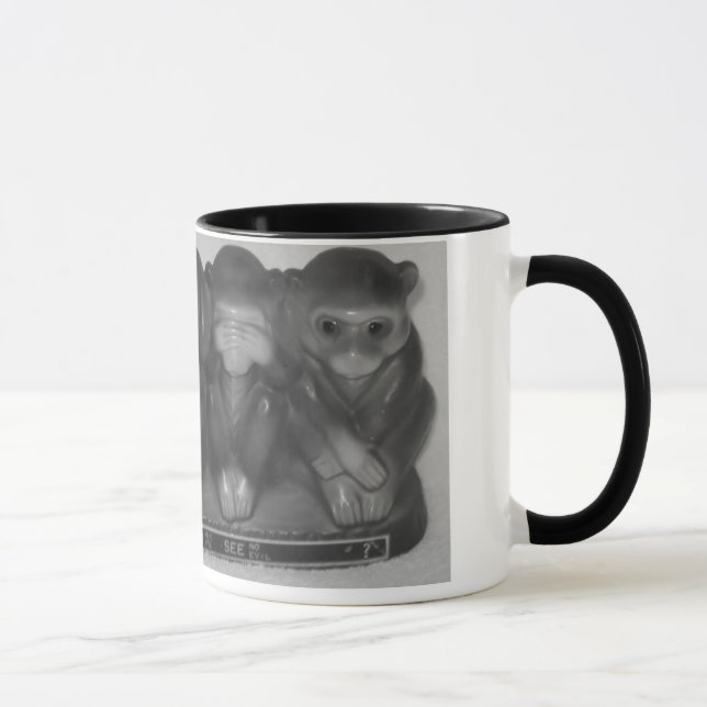 Caneca Fale vêem Hear não fazer NENHUMA estátua má do (Direita)
