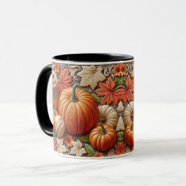 Caneca Fall Season Pumpkins Cerâmica Café