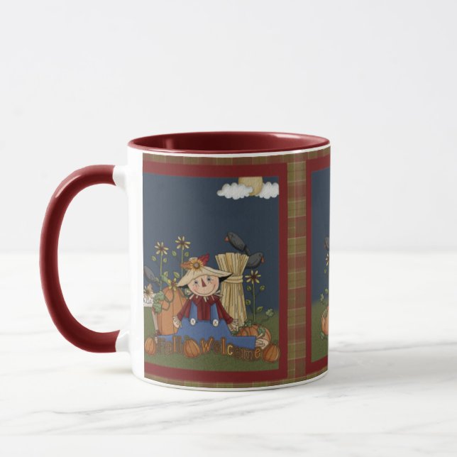 Caneca "Fall Welcome" Autumn Scarecrow Mug (Esquerda)