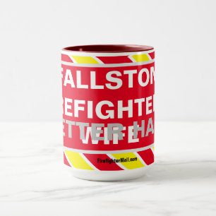 CANECA FALLSTON FIREFIGHTER É MELHOR MEIO-ESPOSA MUG