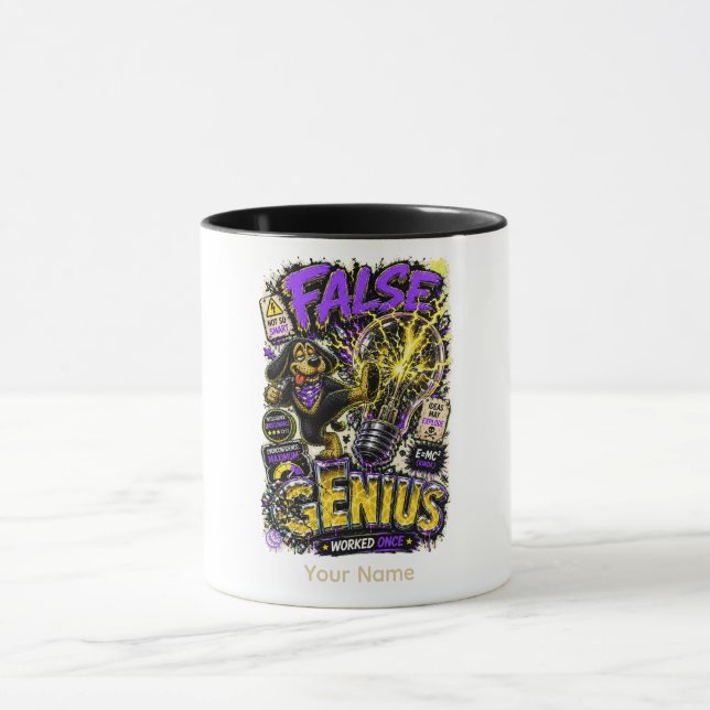 Caneca Falso Gênio Personalizado Engraçado Sarcástico (Centro)