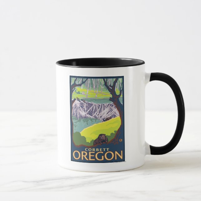 Caneca Família Beaver - Corbett, Oregon (Direita)