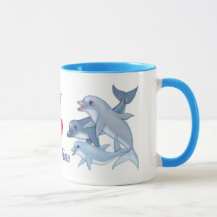 Caneca Família de golfinhos