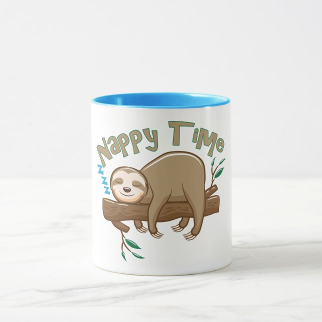 Caneca Família de Preguiça Bebê (Centro)