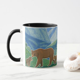 Caneca Família de Ursos no Vale