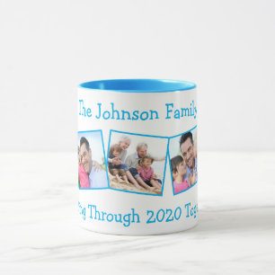 Caneca Família Divertida 5 Fotos Passando Pelo Azul 2020