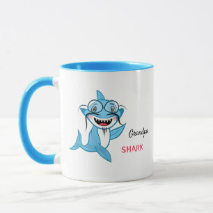Caneca Família do Tubarão Feliz Vovô