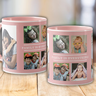 Caneca Família É Tudo Citado 6 Colagem Fotográfica Rosa