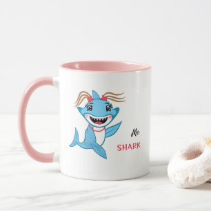 Caneca Família Feliz de Tubarão Eu Tubarão