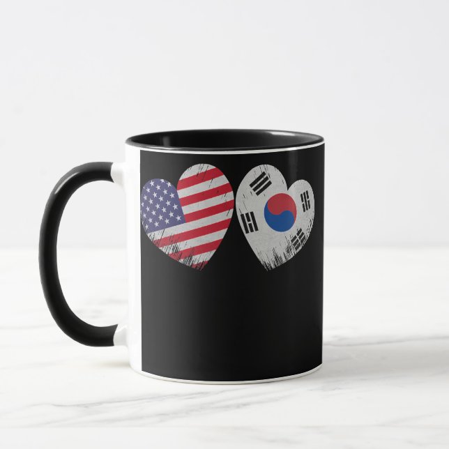 Caneca Família Patriótica de Bandeira Sul-Coreana (Esquerda)