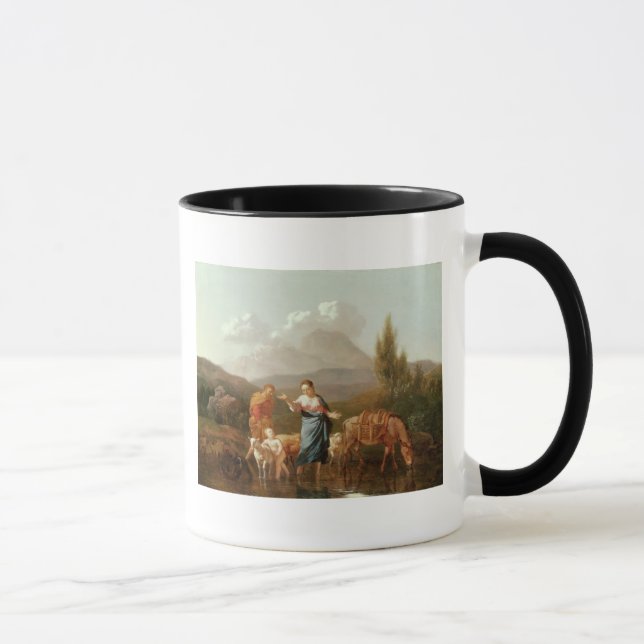 Caneca Família santamente em um córrego (Direita)
