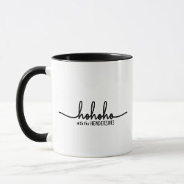 Caneca Familiar Fancy Chic Minimalista HO HO HO Família