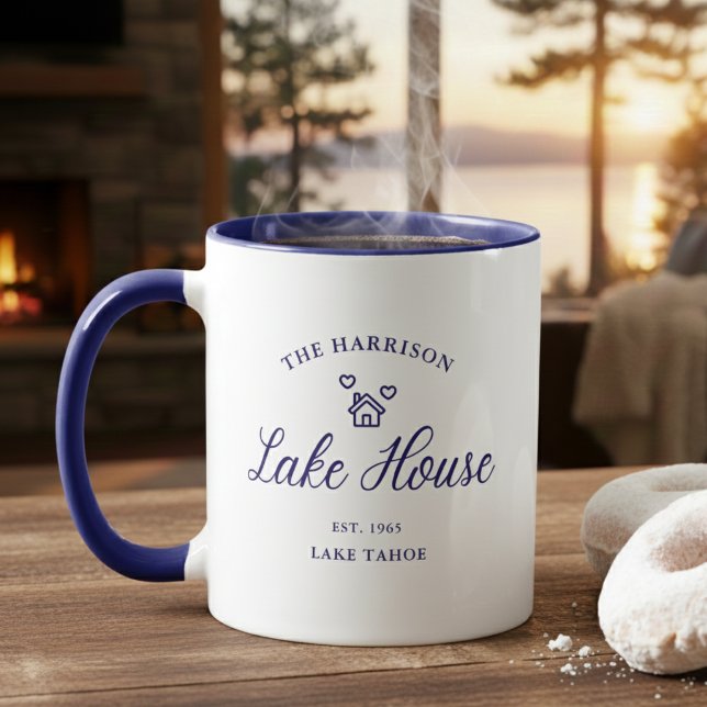 Caneca Family Lake House Coastal Custom Decor (Criador carregado)