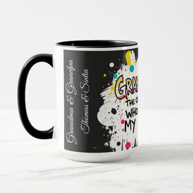 Caneca Family Love Burst - personalized Grandparent Day (Esquerda)