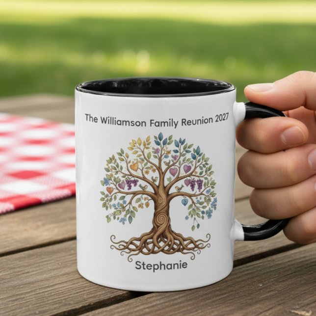 Caneca Family Reunion Coffee Mug – Roots & Branches (Family reunion personalized coffee mug)