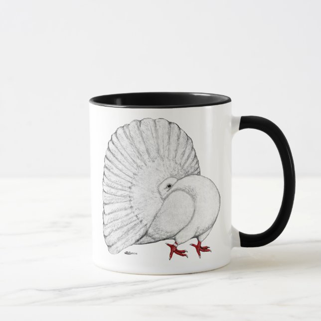 Caneca Fantail Pigeon White (Direita)