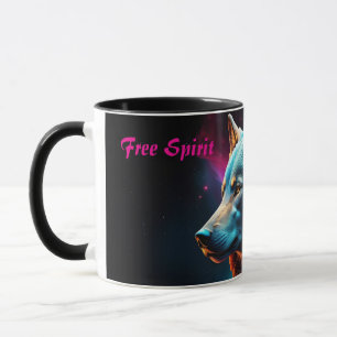 Caneca Fantasia Cósmica Fantasia Wolf Personalizada Arte 