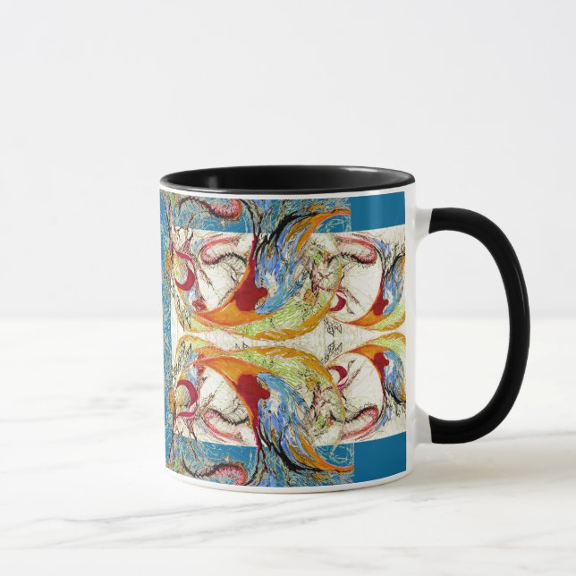 Caneca Fantasia da Elegância Eterna abstrato (Direita)