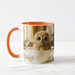 Caneca Fantasia de Chá de Coruja Bebê Fofa