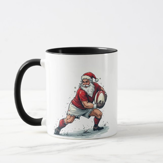 Caneca Fantasia de Natal Jogando Papai Noel (Esquerda)