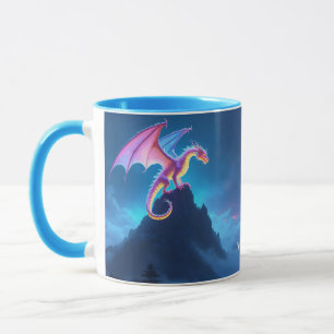 Caneca Fantasia Dragão Fofo Envolto em Névoa