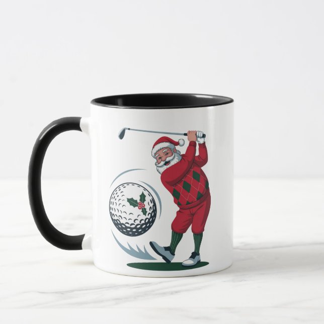 Caneca Fantasia Fantasma Golf Tocando Papai Noel (Esquerda)