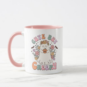 Caneca Fantasma Bonita, Mas Cansada, Retrora Halloween