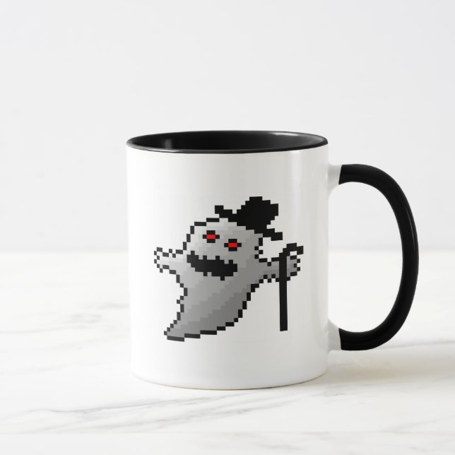 Caneca Fantasma bonito do pixel (Direita)
