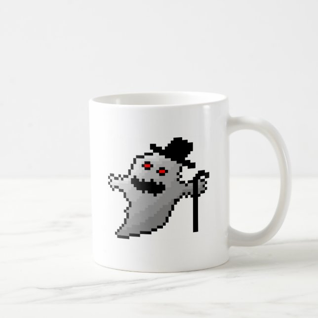 Caneca Fantasma bonito do pixel (Direita)