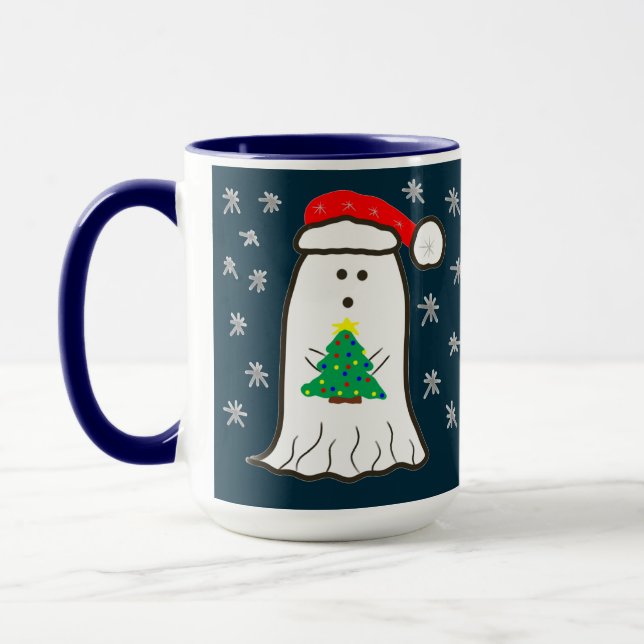 Caneca Fantasma com Árvore de Natal (Esquerda)