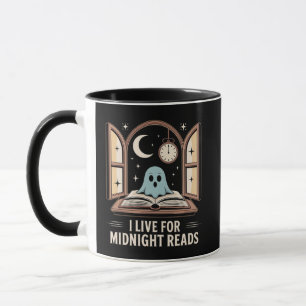 Caneca Fantasma com Leitura da Meia-Noite do Livro Creme 