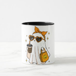 Caneca Fantasma da Temporada Assustadora Fofa com Café Ge