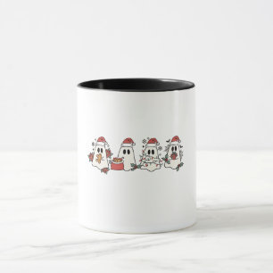 Caneca Fantasma de Natal Feriado Assustador de Halloween