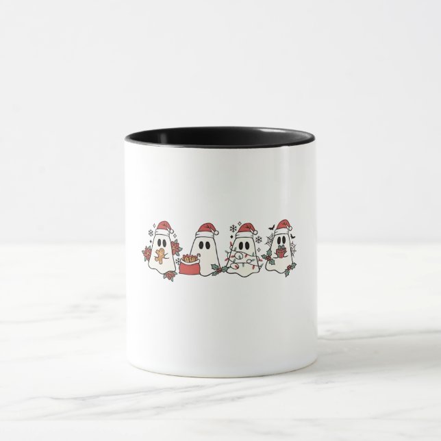 Caneca Fantasma de Natal Feriado Assustador de Halloween  (Centro)