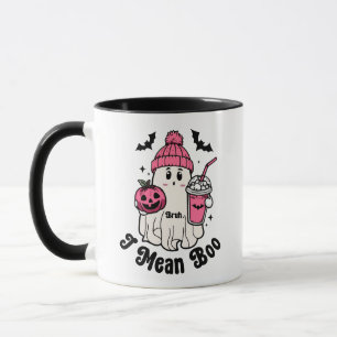 Caneca Fantasma Engraçado Bruh, quero dizer Boo Pumpkin H