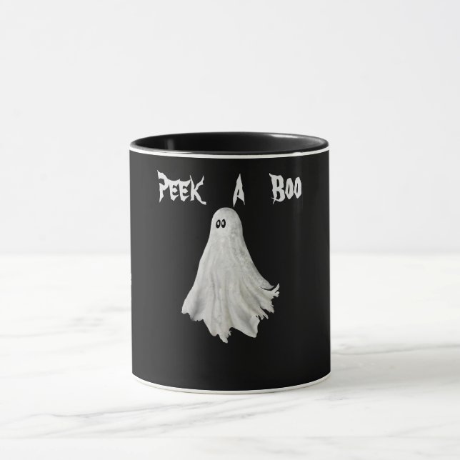 Caneca Fantasma Engraçado Do Passado De Halloween (Centro)