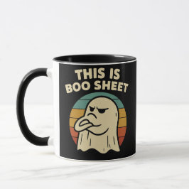 Caneca Fantasma Engraçado "Isto É Folha De Boo" Retro Hal
