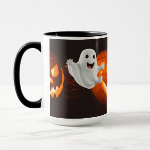 Caneca Fantasma Fofo Assustador de Halloween