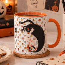 Caneca Fantasma Preto Fofo Assustador | CANECA de