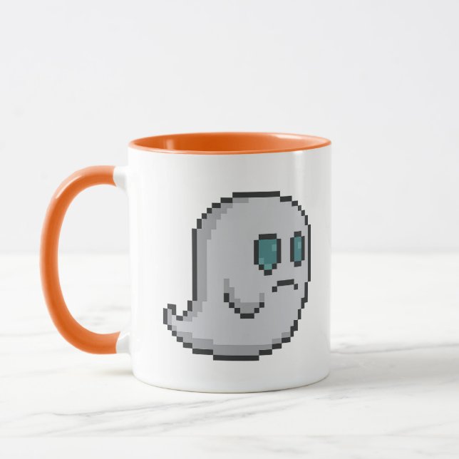 Caneca Fantasma Retro de 8 bits (Esquerda)
