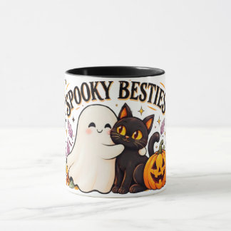 Caneca Fantasmas Amigos e Gato Preto