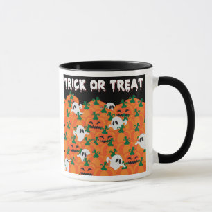 Caneca Fantasmas de Halloween Pomar de Abóbora Assombrada
