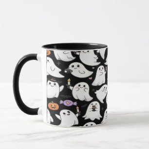Caneca Fantasmas em todo lugar divertiam-se no Halloween