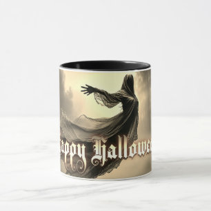 Caneca Fantasmas Femininas Negras no Inferno - Halloween