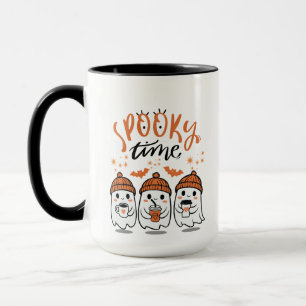 Caneca Fantasmas Fofos Época de Halloween Assustadora