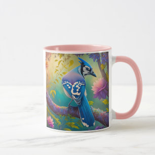 Caneca Fantasy Birds Blue Jay